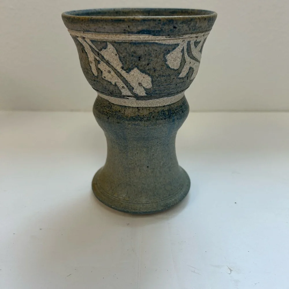 Handmade Vintage Stoneware Pottery  Vase Studio pottery/vase/artist signed